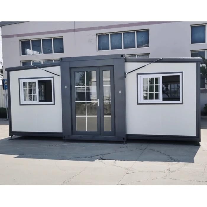 Zolyndo Portable Prefabricated Tiny Home 13x20ft, Mobile Expandable Plastic Prefab House for Hotel, Booth, Office, Guard House, Shop, Villa, Warehouse, Workshop (with Restroom)