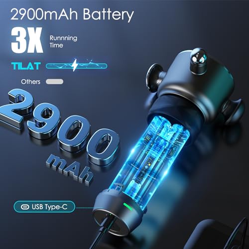 TILAT Rapid Release Therapy Massager, Deep Tissue Vibrating Muscle Massager - Handheld Cordless Massager for Small Muscle Areas Pain Relief and Fascial Binding - Trigger Point Therapy Massage