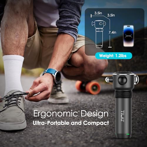 TILAT Rapid Release Therapy Massager, Deep Tissue Vibrating Muscle Massager - Handheld Cordless Massager for Small Muscle Areas Pain Relief and Fascial Binding - Trigger Point Therapy Massage