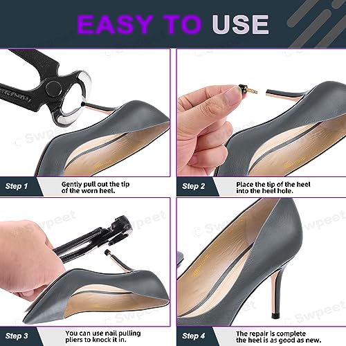 30 Pairs Women's High Heel Replacement Tips Kit