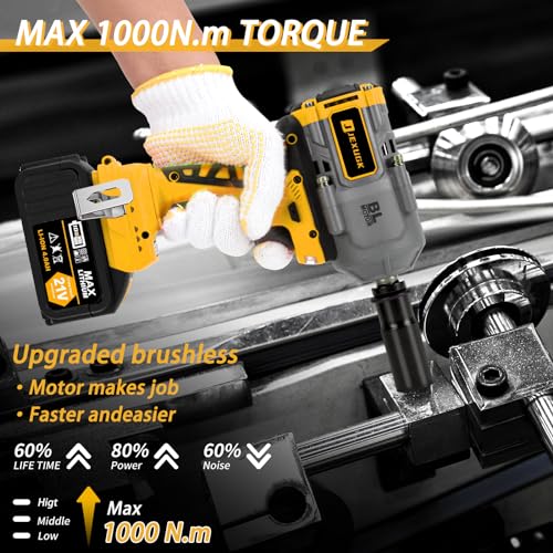 21V Cordless Impact Wrench with High Torque Power