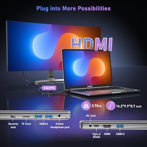 ACEMAGIC 16 inch Laptop Computer,Powered by N95 Processor,16GB DDR4 RAM 512GB SSD,FHD 1920 * 1200P,WiFi,BT5.0,Type_C,38Wh Battery,Traditional Laptop for Everday Needs.