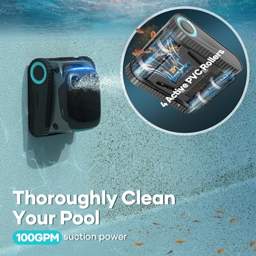 AIPER Scuba S1 Pro Cordless Robotic Pool Cleaner, Automatic Pool Vacuum with Horizontal Waterline Cleaning, Smart Navigation, 180-Minute Battery Life, Ideal for In-Ground Pools up to 2,150 Sq.ft