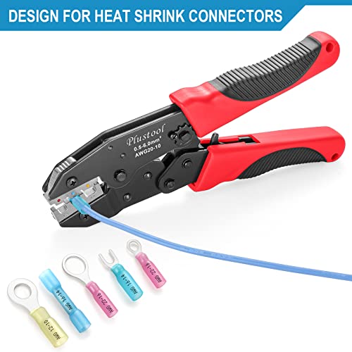 Plustool Ratcheting Crimping Tool for Heat Shrink Connectors