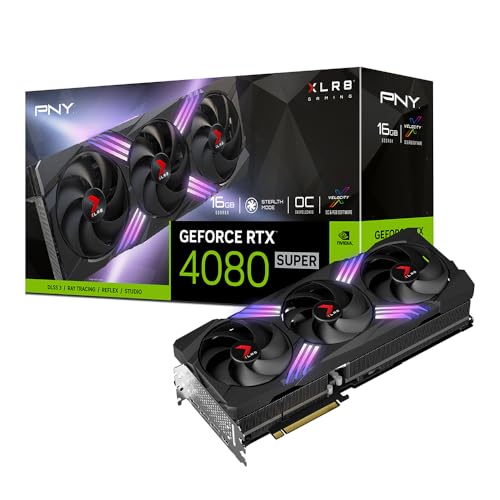 PNY GeForce RTX™ 4080 Super 16GB XLR8 Gaming Verto™ Epic-X RGB™ Overclocked Triple Fan Graphics Card DLSS 3
