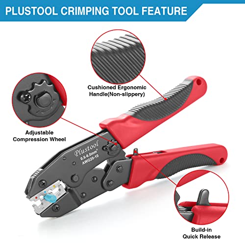Plustool Ratcheting Crimping Tool for Heat Shrink Connectors
