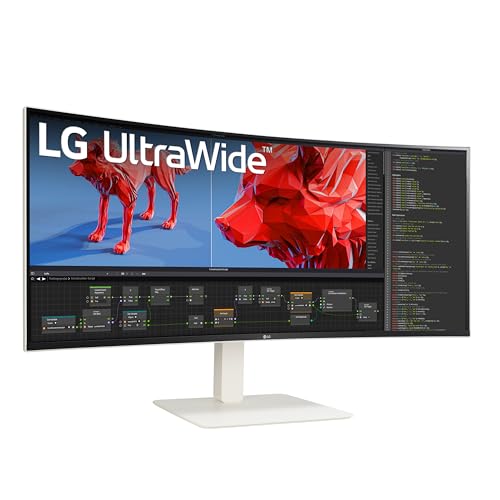 LG 38WR85QC-W 38 inch Curved UltraWide WQHD Nano IPS VESADisplayHDR 600 144Hz 1ms USB Type-C 90W Computer Monitor NVIDIA G-SYNC AMD FreeSync Premium Pro HDMI DisplayPort Tilt/Height/Swivel Stand White