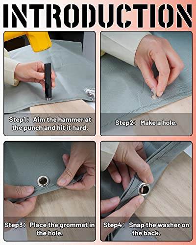 150Pcs 1/2" Grommet Tool Kit with Leather Punch