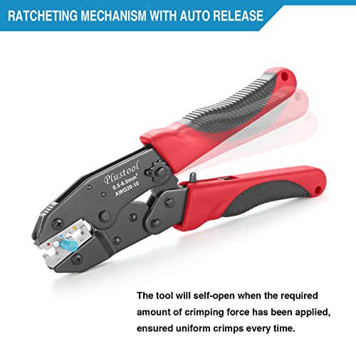 Plustool Ratcheting Crimping Tool for Heat Shrink Connectors