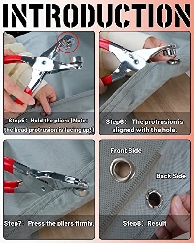 150Pcs 1/2" Grommet Tool Kit with Leather Punch