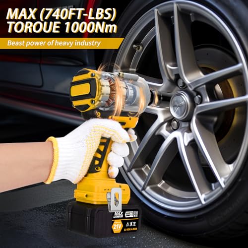 21V Cordless Impact Wrench with High Torque Power