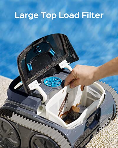WYBOT S1 Premium Wall Climbing Cordless Pool Vacuum, Robotic Pool Cleaner Pool Robot with Smart Mapping, Powerful Suction, APP Mode, 180mins Runtime, Fast Charing Fit for Inground Pools