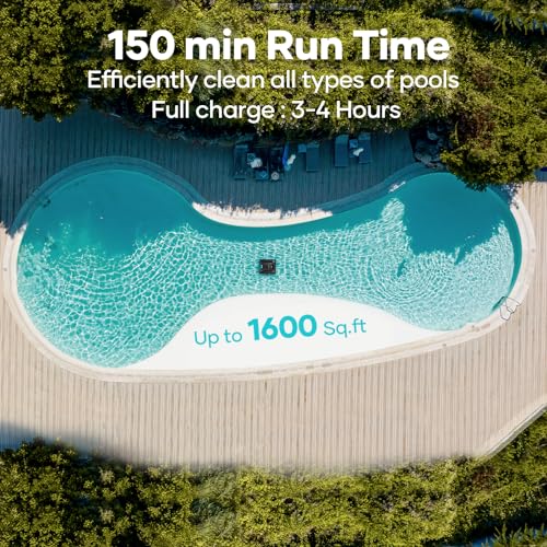 (2024 Upgraded) AIPER Scuba S1 Pool Vacuum for Inground Pools, Cordless Robotic Pool Cleaner, Wall Climbing, Smart Navigation, 150 min Battery Life, for Pools up to 1,600 Sq.ft