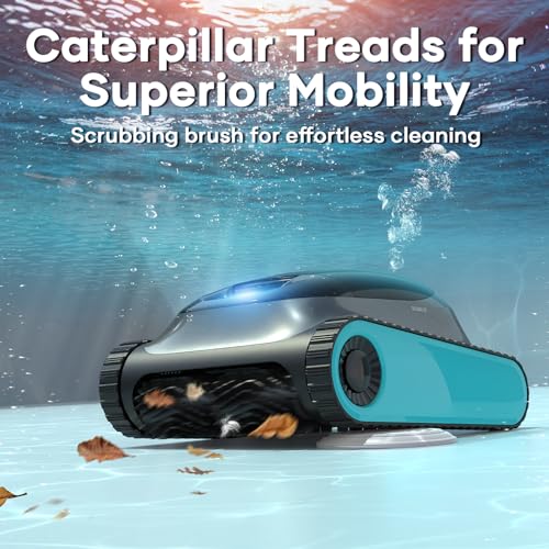 (2024 New) AIPER Scuba S1 Cordless Robotic Pool Cleaner, Wall Climbing Pool Robot Vacuum, WavePath Navigation 2.0 with Periodic Cleaning, Last 150 Minutes for In-ground Pools up to 1600 Sq.ft (Blue)