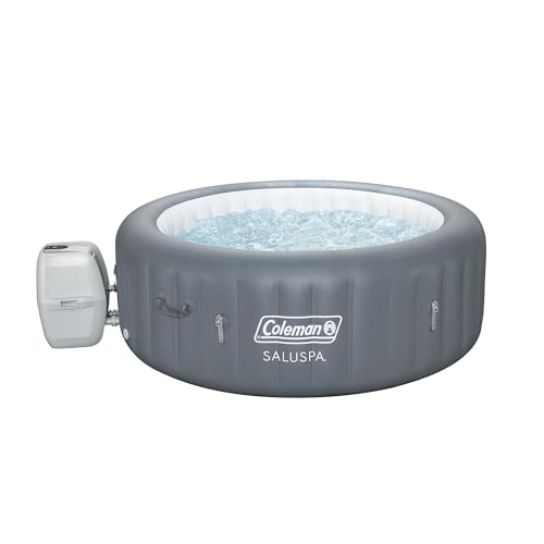 Bestway Coleman Palm Springs 4 to 6 Person EnergySense Smart AirJet Plus Inflatable Hot Tub Outdoor Spa with 140 AirJets and Insulated Cover