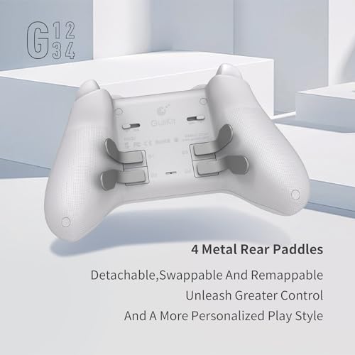 GuliKit KK3 Max Bluetooth Controller, [No Drift Stick] Kingkong 3 Max Wireless Controller for Switch/Switch OLED, Hall Effect Joystick/Triggers, Maglev/Rotor/HD Vibration, Hyperlink Adapter (Gray)