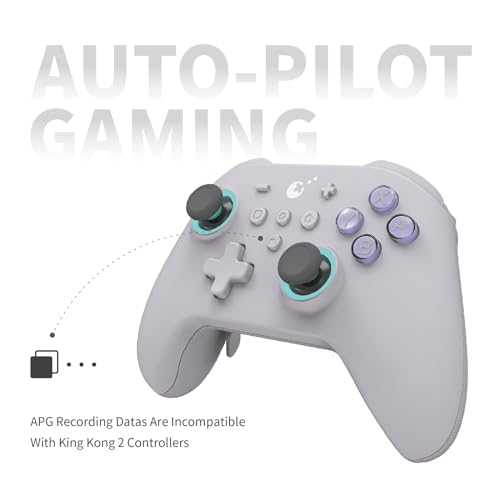 GuliKit KK3 Max Bluetooth Controller, [No Drift Stick] Kingkong 3 Max Wireless Controller for Switch/Switch OLED, Hall Effect Joystick/Triggers, Maglev/Rotor/HD Vibration, Hyperlink Adapter (Gray)