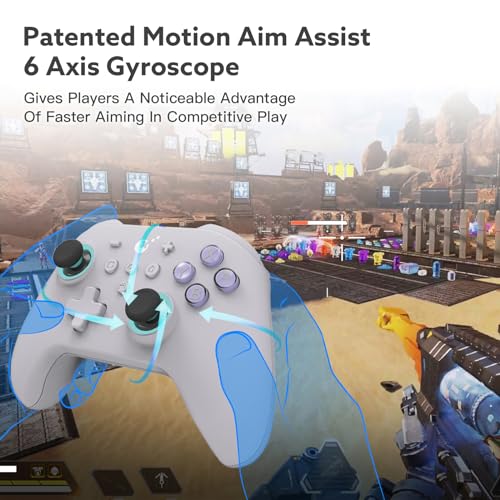 GuliKit KK3 Max Bluetooth Controller, [No Drift Stick] Kingkong 3 Max Wireless Controller for Switch/Switch OLED, Hall Effect Joystick/Triggers, Maglev/Rotor/HD Vibration, Hyperlink Adapter (Gray)