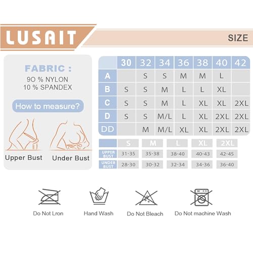 Lusait Strapless Bra for Women Non-Slip Silicone Padded Bandeau Bra Wireless Tube Top Bra Black 2XL
