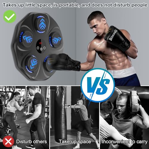 Himove Music Boxing Machine with Boxing Gloves,Smart Bluetooth Boxing Machine Wall Mounted,Music Boxing Machine for Adults and Kids,Home Workout Boxing Target Machine