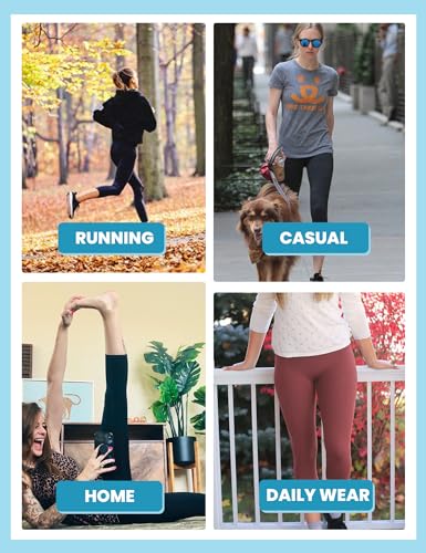 ZOOSIXX 3 Pack Capri Leggings for Women - High Waisted Capri Leggings with Pockets Soft Black for Running Workout