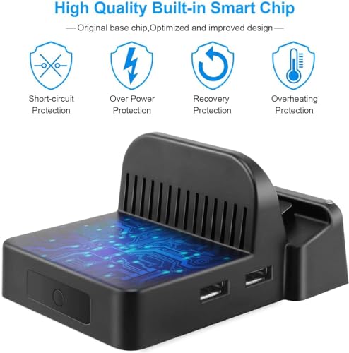Switch Dock for Nintendo Switch, Portable Nintendo Switch Docking Station for TV with 4K HDMI/USB 3.0/ USB-C Charging Ports, Replacement for Official Nintendo Switch Dock