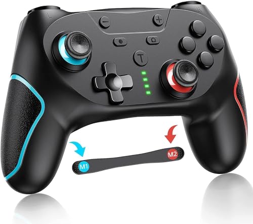 Switch Controller, Wireless Switch Pro Controllers for Switch/Switch Lite/Switch OLED, Switch Remote Gamepad with Joystick,with Wake-up, Turbo and Gyro axis, Programmable Wireless Switch Controller