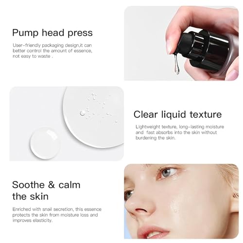 Advanced Snail Mucin 96% Power Repairing Essence, Snail Mucin Serum,With Snail Secretion Filtrate,for Dull Skin & Fine Lines (1pcs100ml/)