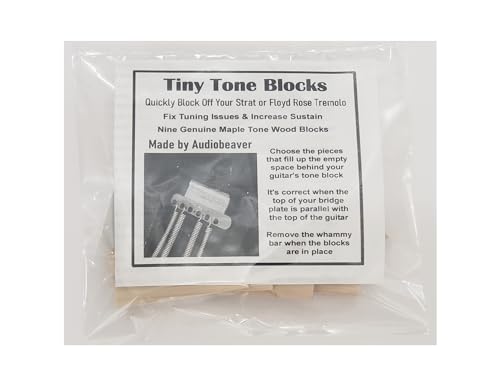 Tiny Tone Blocks - Floyd Rose Blocking Kit - Floyd Rose Tremolo or Strat Trem Blocker - How To Block a Bridge - Fix Tuning Problems - Tremolo Bridge Blocker - Floyd Rose Blocker - Trem Blocker