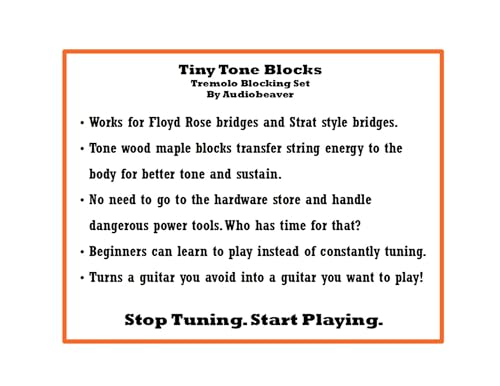 Tiny Tone Blocks - Floyd Rose Blocking Kit - Floyd Rose Tremolo or Strat Trem Blocker - How To Block a Bridge - Fix Tuning Problems - Tremolo Bridge Blocker - Floyd Rose Blocker - Trem Blocker