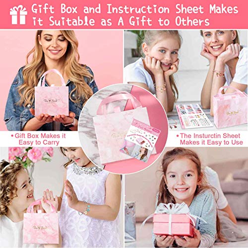 300Pcs Bangle Bracelets Making Kit with Charms & Pliers