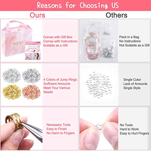 300Pcs Bangle Bracelets Making Kit with Charms & Pliers