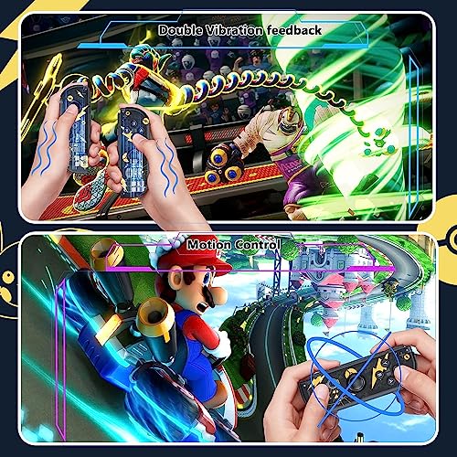 PKMACE Compatible with Nintendo Switch Controller, Replacement Switch Controllers with Dual Vibration/Wake-up/Screenshot