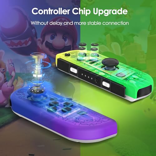 Rotacess Compatible with Nintendo Switch Controller, Switch Controller Replacement Accessories with Double Vibration/Wake-Up/Screenshot/Motion Control