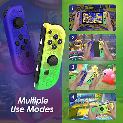 Rotacess Compatible with Nintendo Switch Controller, Switch Controller Replacement Accessories with Double Vibration/Wake-Up/Screenshot/Motion Control