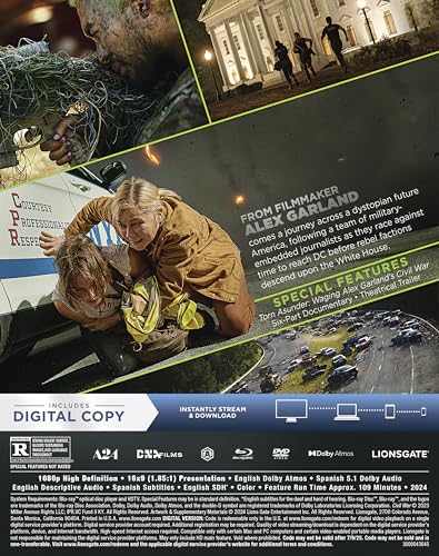 Civil War Bluray + DVD + Digital