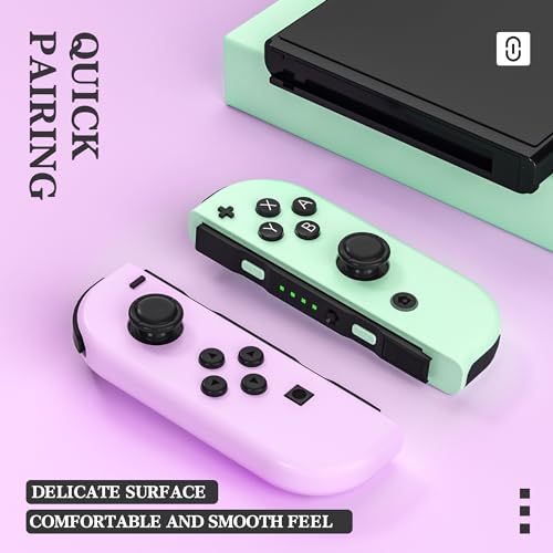 Joypad for Switch Controllers, Wireless Replacement Controller for Switch Joycons Splatoon 3 and Sports, Left and Right Switch Joycon Controller Support Dual Vibration/Wake-up/Screenshot.