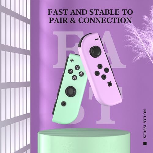 Joypad for Switch Controllers, Wireless Replacement Controller for Switch Joycons Splatoon 3 and Sports, Left and Right Switch Joycon Controller Support Dual Vibration/Wake-up/Screenshot.