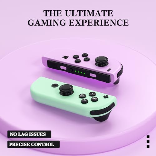 Joypad for Switch Controllers, Wireless Replacement Controller for Switch Joycons Splatoon 3 and Sports, Left and Right Switch Joycon Controller Support Dual Vibration/Wake-up/Screenshot.