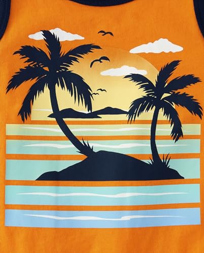 The Children's Place Boys' Sleeveless Tank Top Shirt, Dragon Fire Palms