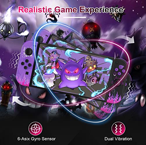 Moonag Compatible with Nintendo Switch Controller, Replacement Wireless Controllers with Dual Vibration, Wake-up