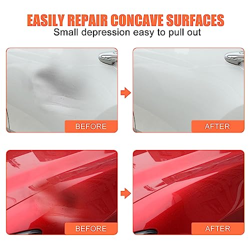 ALASMOYER Car Dent Puller, 2PCS Car Dent Remover Tools for Car Dent Repair, Glass, Screen, Tiles & Objects Moving, Orange