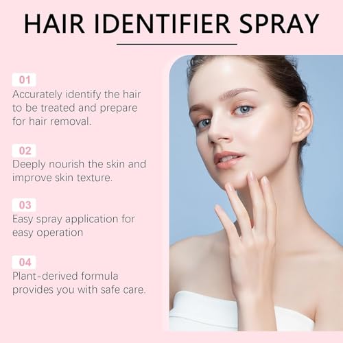 Sknbody Hair Identifier Spray for Face Dermaplaning, 2024 New Hair Identifier Spray for Face Shaving, Skn Body Hair Identifying Spray for Dermaplaning,Women Dermaplaning Tool for Face (1 Set)