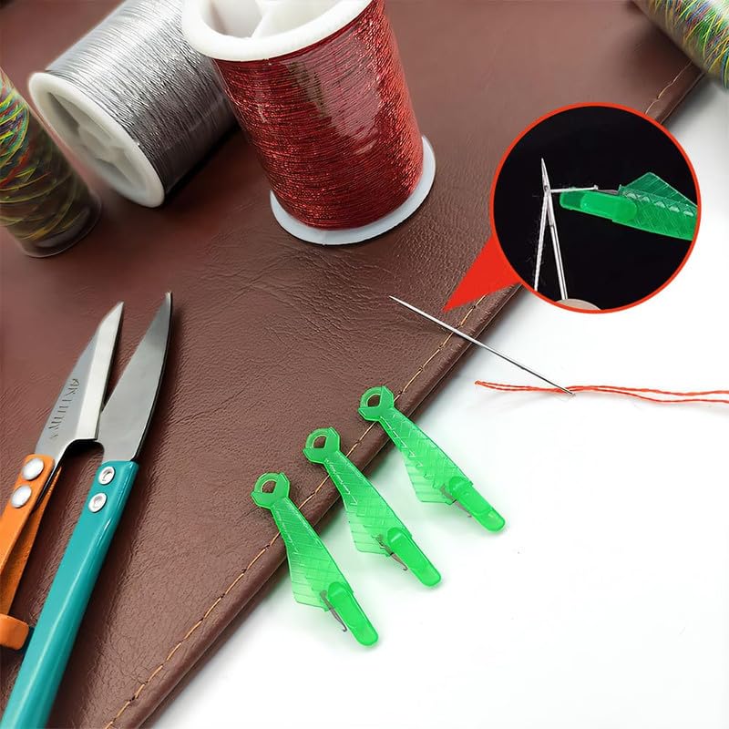 Fish Mouth Sewing Machine Needle Threader, 2024 New Automatic Sewing Needle Threader, Fish Type Needle Threader,Upgrade Quick Sewing Machine Loop, Easy Selfthread Needle Threaders Tool(5pcs)