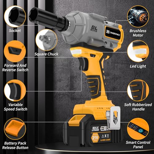 21V Cordless Impact Wrench with High Torque Power
