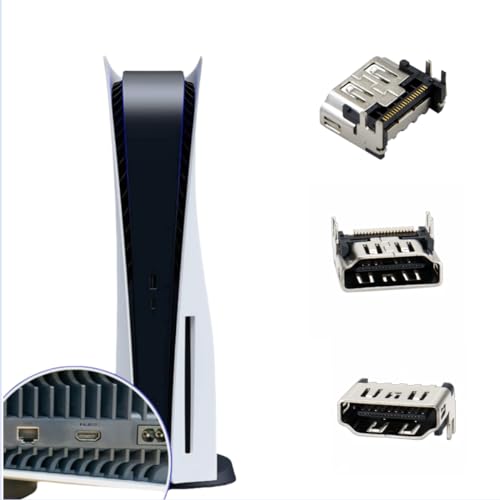 2 Pack HDMI Port Replacement for Sony Playstation 5 PS5 Display Socket Interface Jack Connector with Tools Kits CFI-1015A CFI-1015B EDM-010