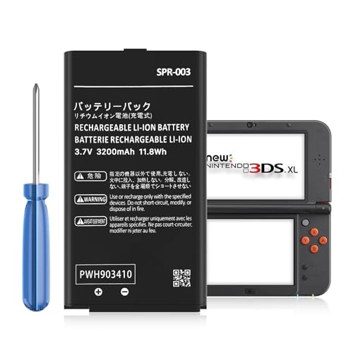 SPR-003 Battery, 2024 New Upgraded (3200mAh) Ultra High Capacity Li-ion Battery Replacement for Nintendo 3DS XL New 3DS XL LL Game Console, Switch Game Console, with Repair Tool Kit