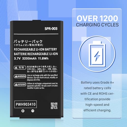 SPR-003 Battery, 2024 New Upgraded (3200mAh) Ultra High Capacity Li-ion Battery Replacement for Nintendo 3DS XL New 3DS XL LL Game Console, Switch Game Console, with Repair Tool Kit