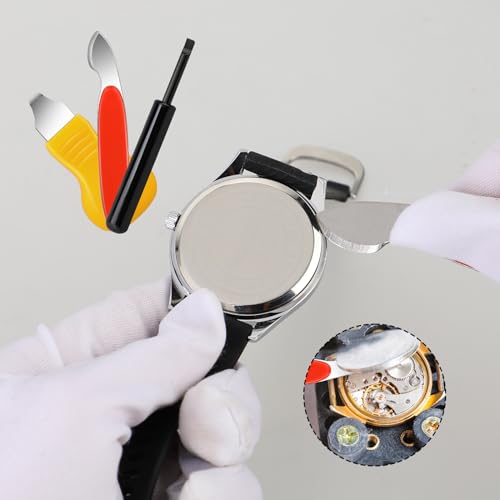 Mozeat Lens 3 PCS Watch Back Removal Tool Pry Watch Back Case Opener Watch Battery Replacement Repair Tool Kit