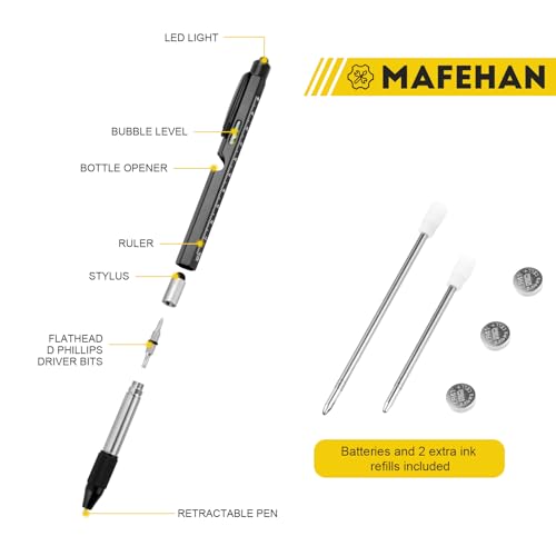 MAFEHAN Gifts for Men, Father's Day Gifts for Dad, 9 in 1 Multitool Pen, Birthday Gifts for Men Who Have Everything, Mens Gifts for Him, Husband, Grandpa, Boyfriend, Unique Dad Gifts from Daughter Son